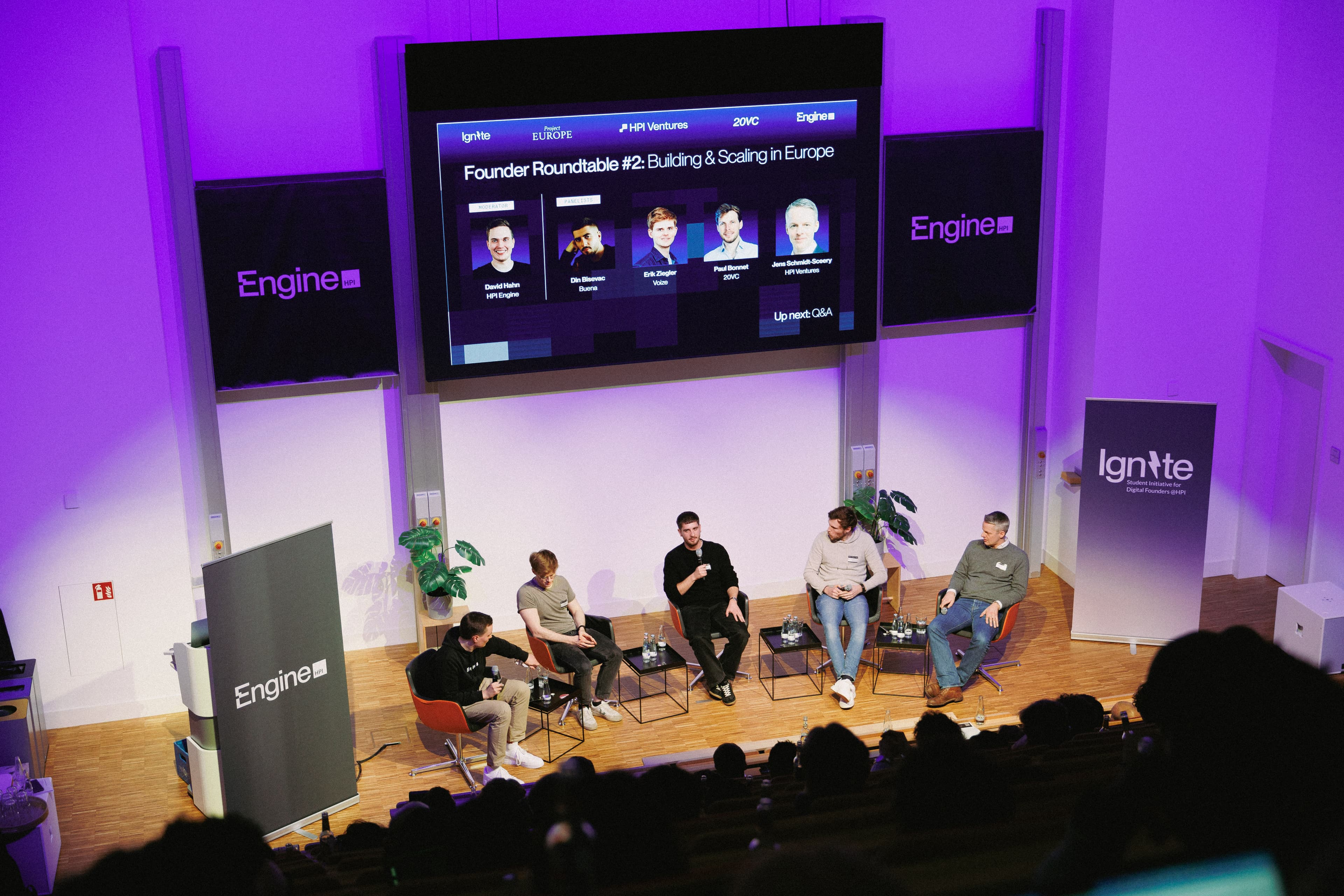 Ignite founder roundtable on stage at HPI